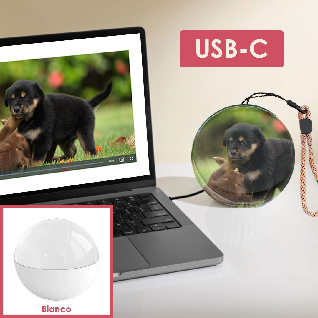 Orbe de cristal personalizable